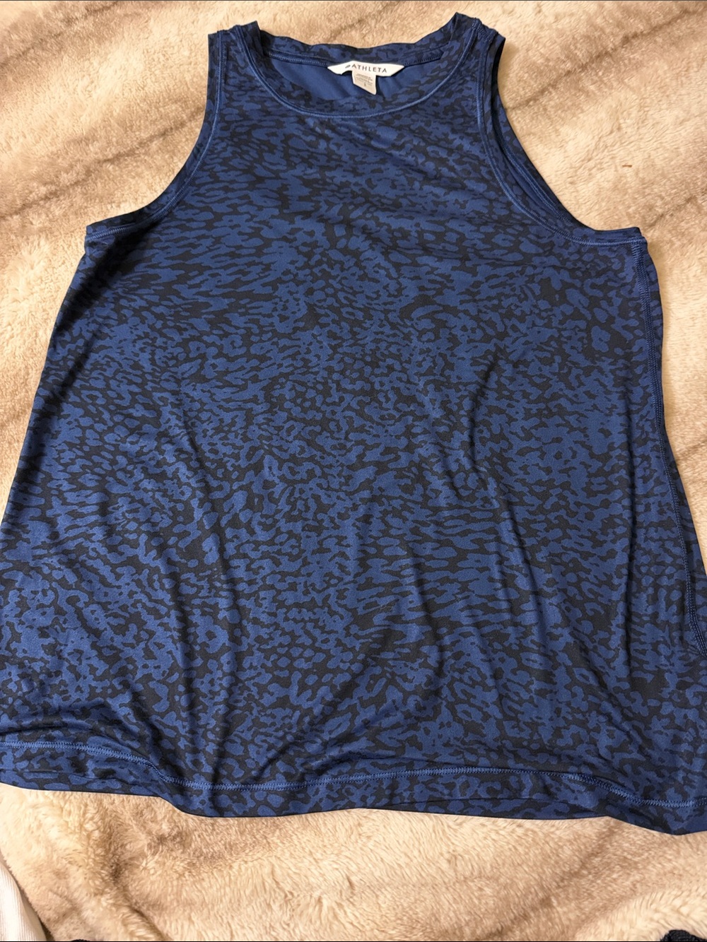 Athleta Blue and Black Muscle Tank Top